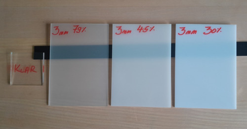 Klar plexiglas milchglas - klar,